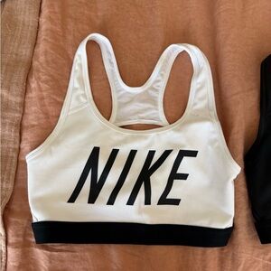 Nike Women's White & Black Sports Bra